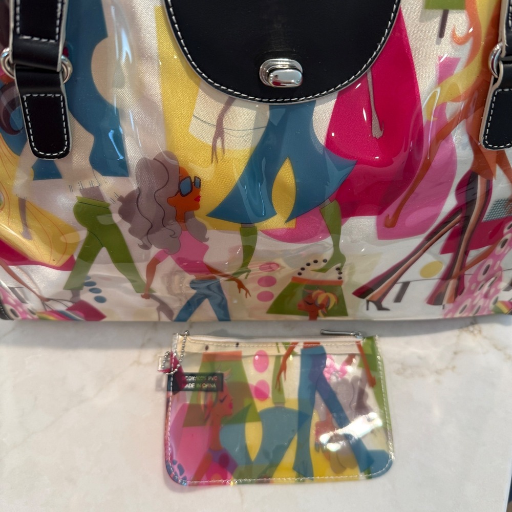 Maxx New York Mod Retro Tote Fashionista Shoulder Bag With‎ Small Coin Bag